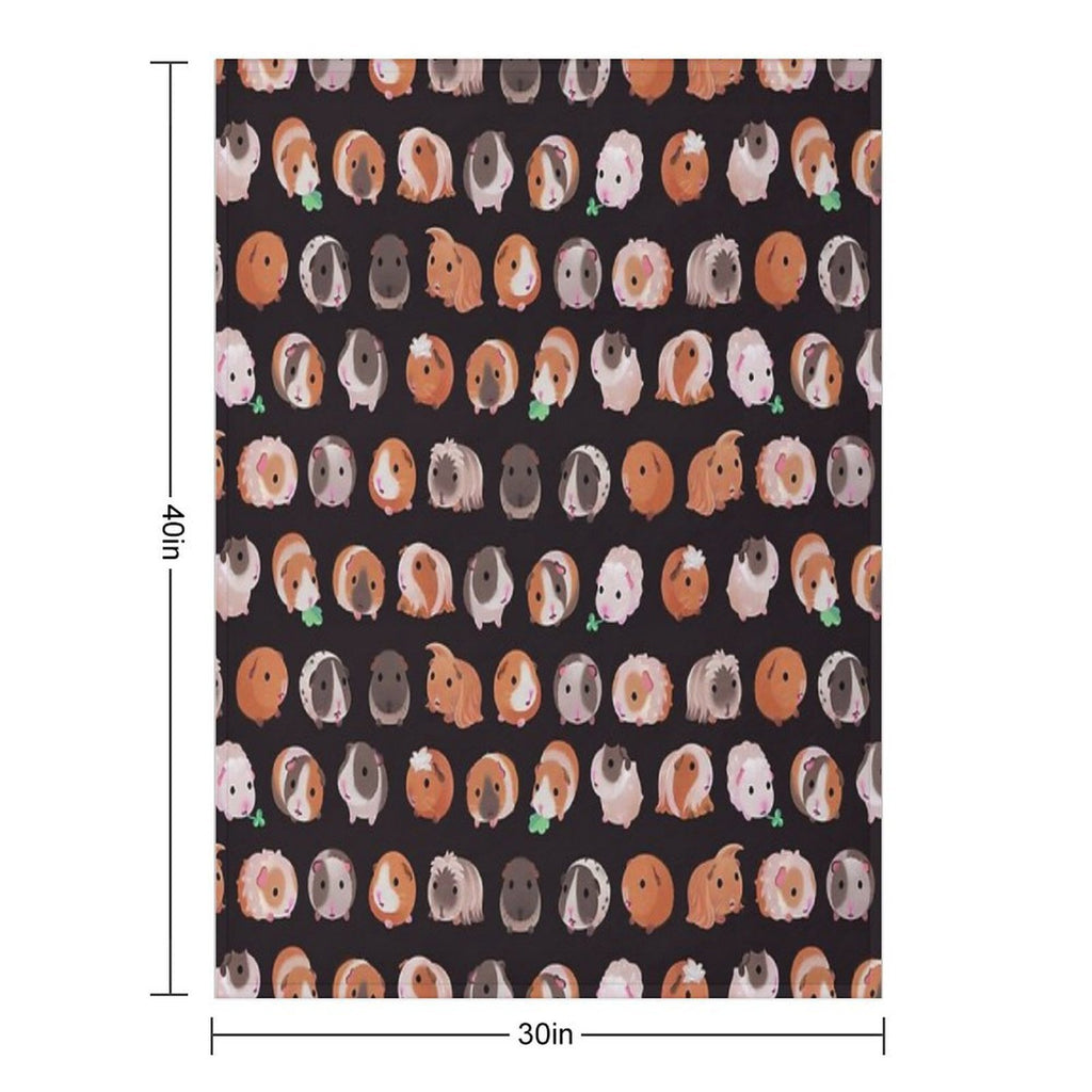Guinea Pig Day - Dark Machine-washable Throw Blanket