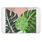 Monstera Art Abstract Durable Bath Mat