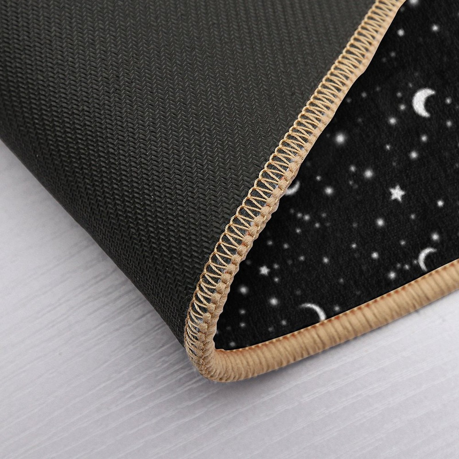 Black Universe  Fade-Resistant Bath Mat