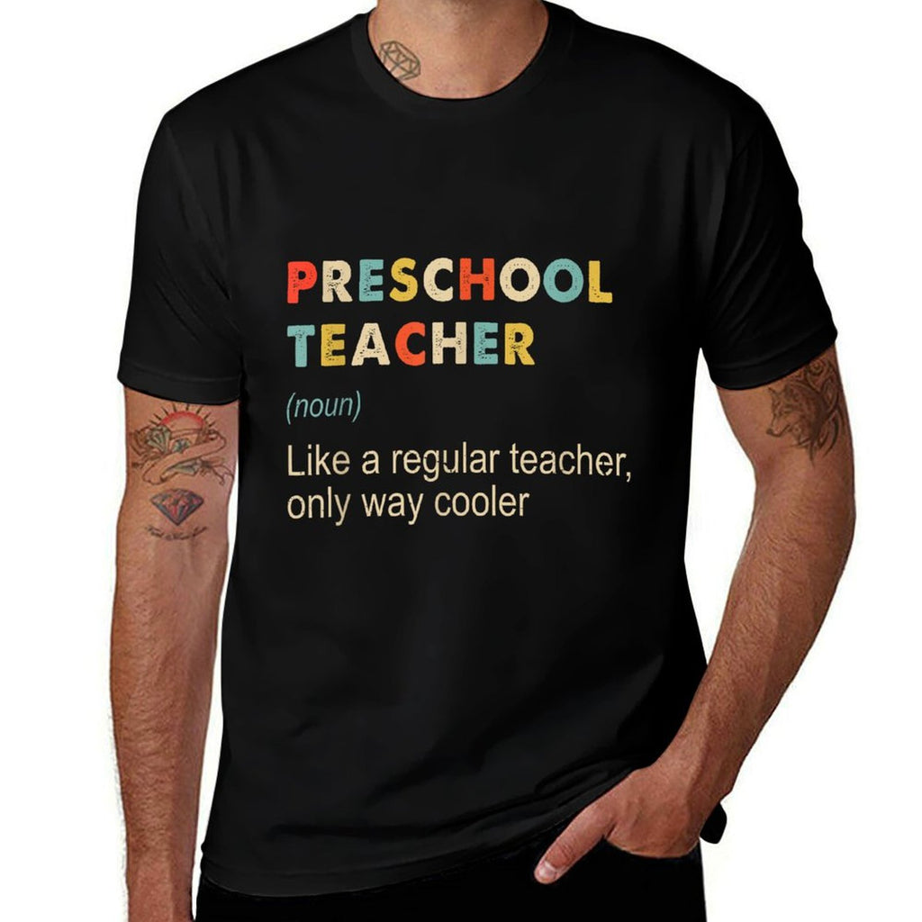 Preschool Teacher Funny Kindergarten Teacher Definition  Affordable Price T-Shirt