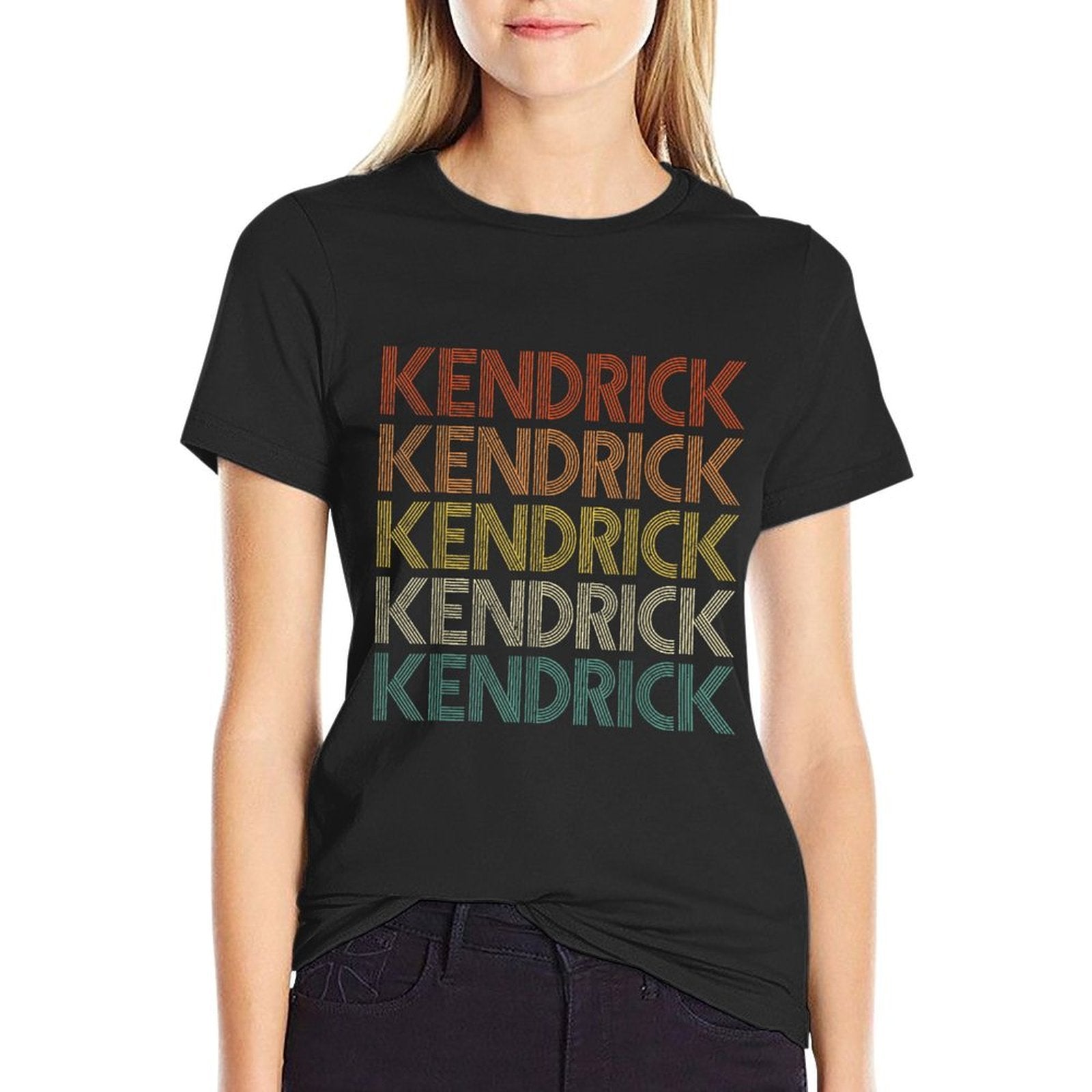 Kendrick-Tshirt Gifts Unisex-Adults Retro Black Small Crew Neck  Stretchy T-Shirt