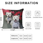 White Westie Christmas Soft Decorative Cover Throw Pillow