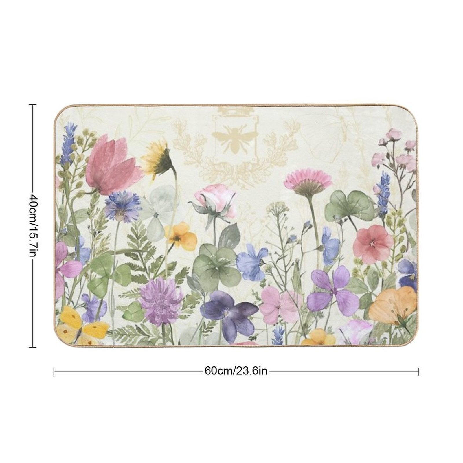 Summer Honey Wild Garden Flowers Nature Floral Art  Versatile Bath Mat
