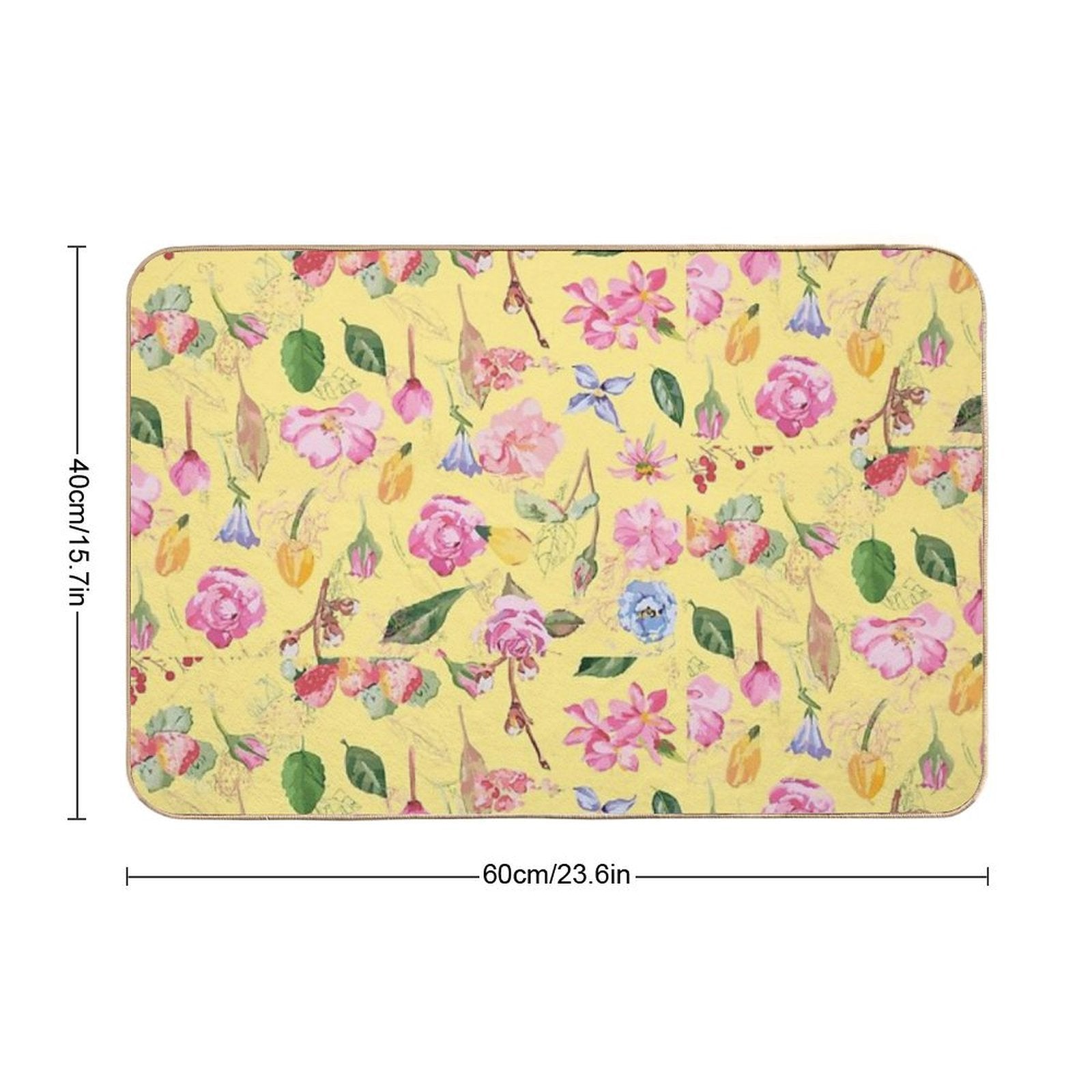 Flowers  Odorless Bath Mat