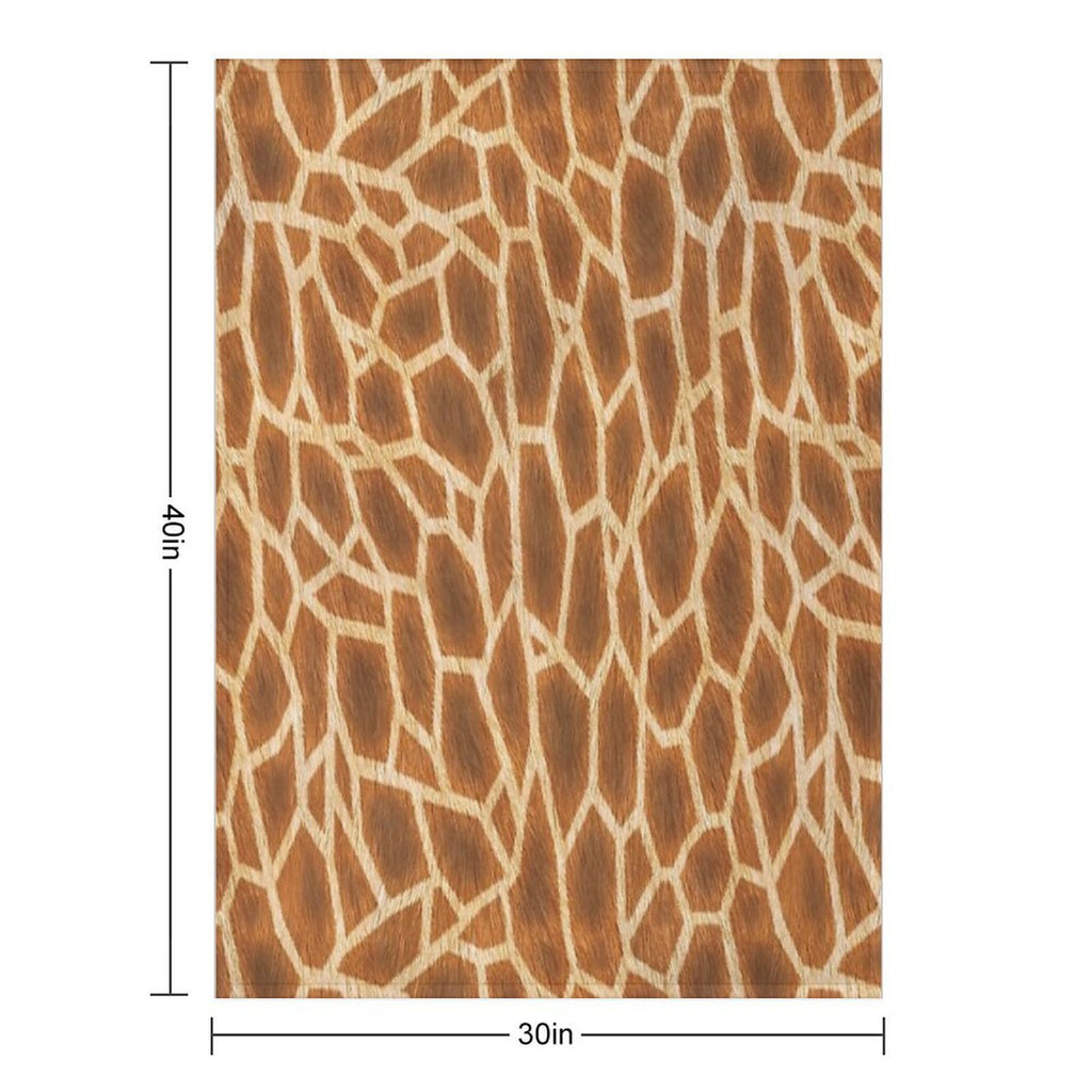 Giraffe Animal Print Fluffy Pattern Anti-pilling Throw Blanket