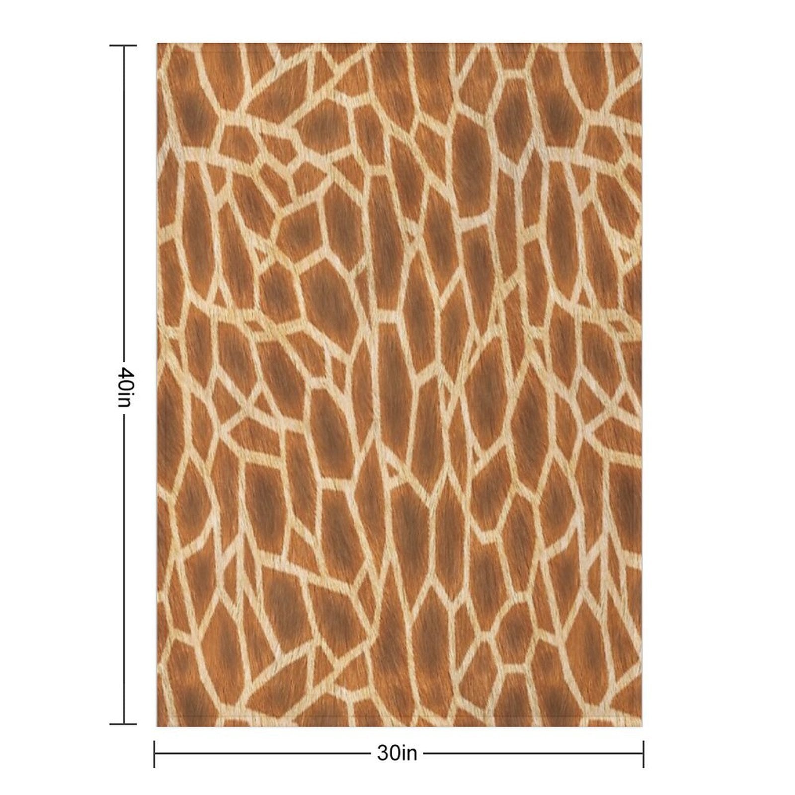Giraffe Animal Print Fluffy Pattern Anti-pilling Throw Blanket