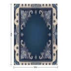 RogerPattern - Tranquil Blue Harmony A Bandana-Inspired Print Plush Throw Blanket