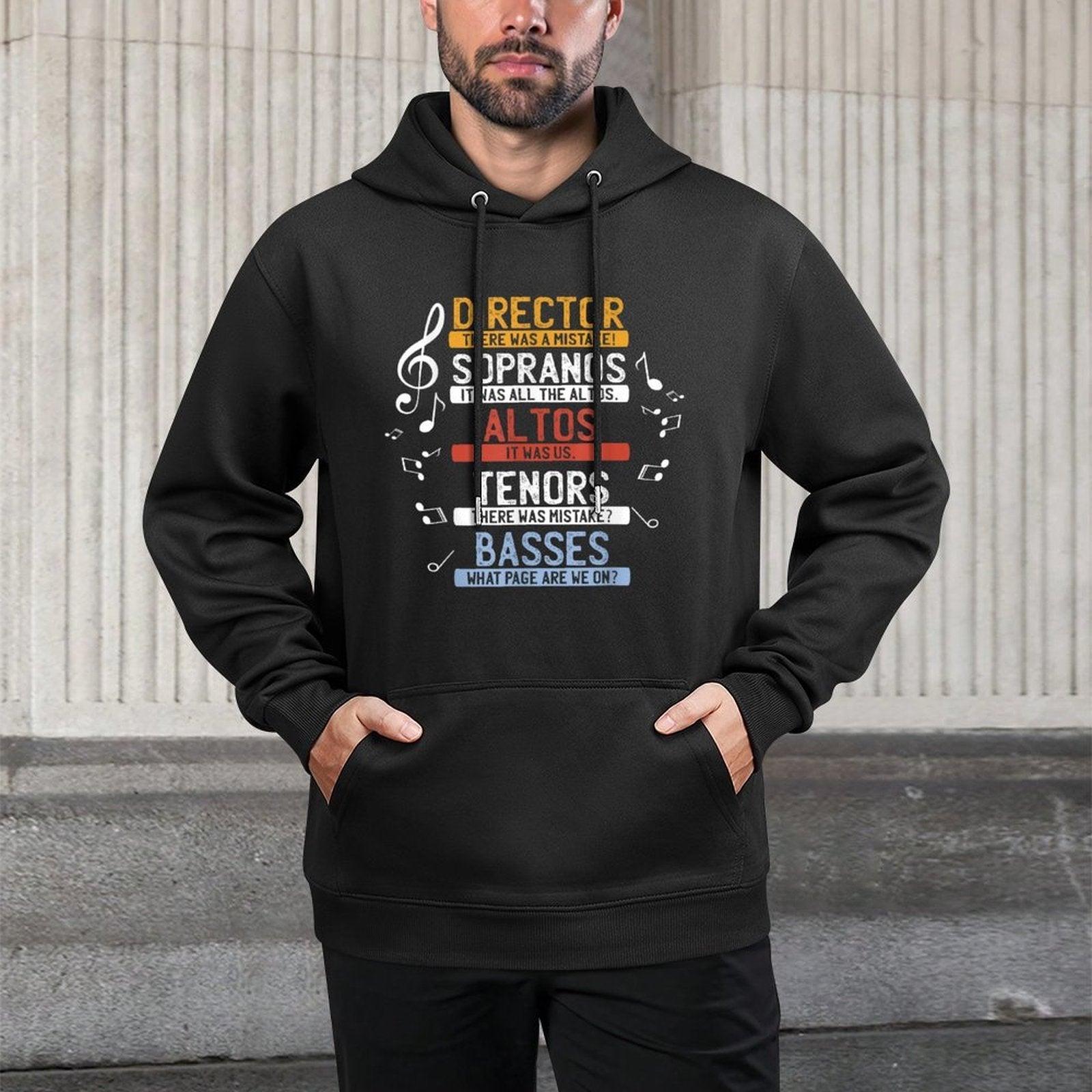 Choir Joke  Funny Music Singing  Men Women Kids Moisture-Wicking Hoodie