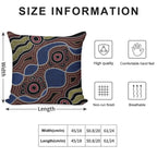 Authentic Aboriginal Art - Dots Soft Skin-Friendly Throw Pillow