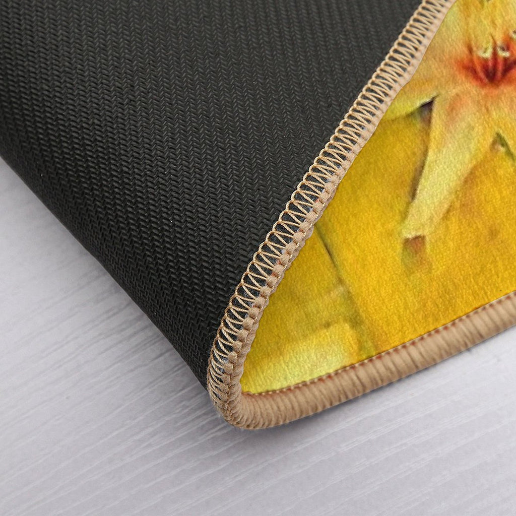 Star Yellow Lilly  Slip-Resistant Bath Mat