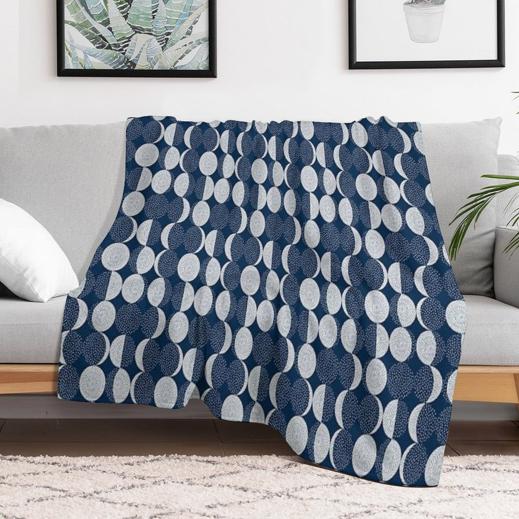 Moon Phases  Repeat Pattern Quick-dry Throw Blanket
