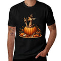 Autumn Pumpkin Fall Giraffe Thanksgiving Womens Mens Kids  Eco-friendly Material T-Shirt