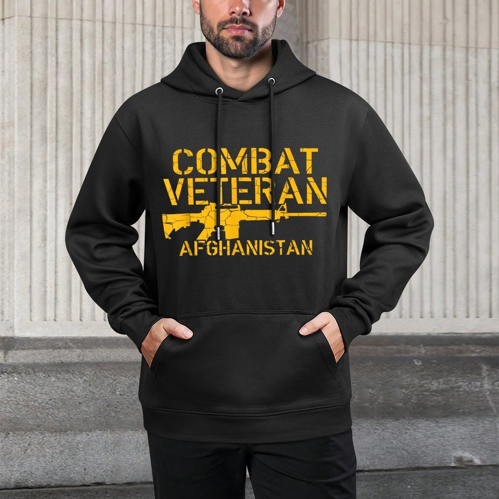 Combat Veteran Afghanistan T Moisture-Wicking Hoodie