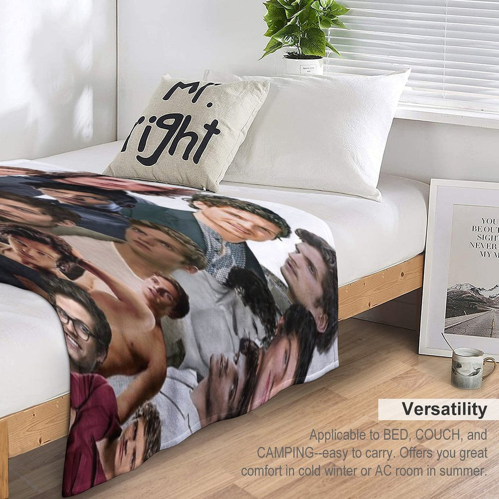 Daniel Sharman Photo Collage Gift-ready Throw Blanket