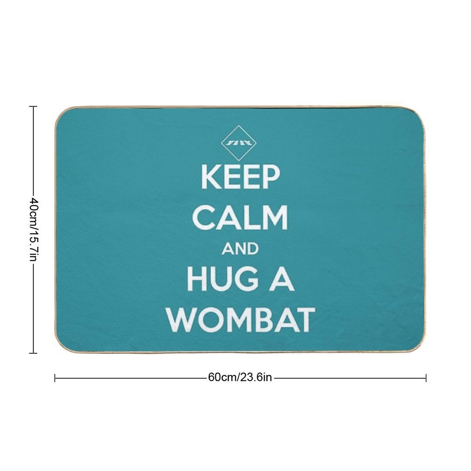 Keep Calm And Hug A Wombat  High-Traffic Bath Mat