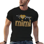 I Love Being Mimi Leopard Plaid Xmas Mimis For Grandma  Relaxed-fit T-Shirt