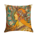 Zodiac, (1896) - Alphonse Mucha. HIGH DEFINITION Soft Home Decor Throw Pillow