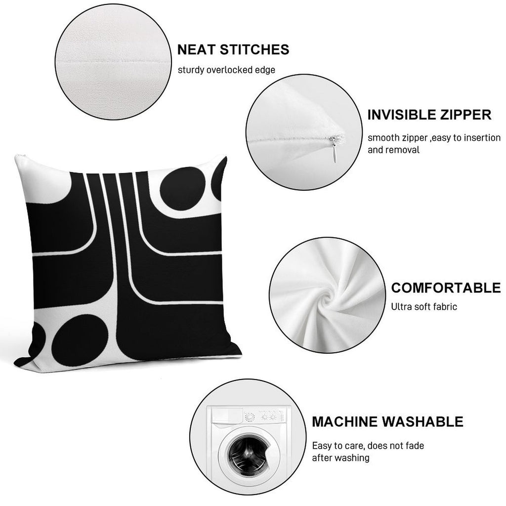 Retro Geometric Design 629 Soft Ultra-Soft Texture Throw Pillow