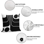 Retro Geometric Design 629 Soft Ultra-Soft Texture Throw Pillow