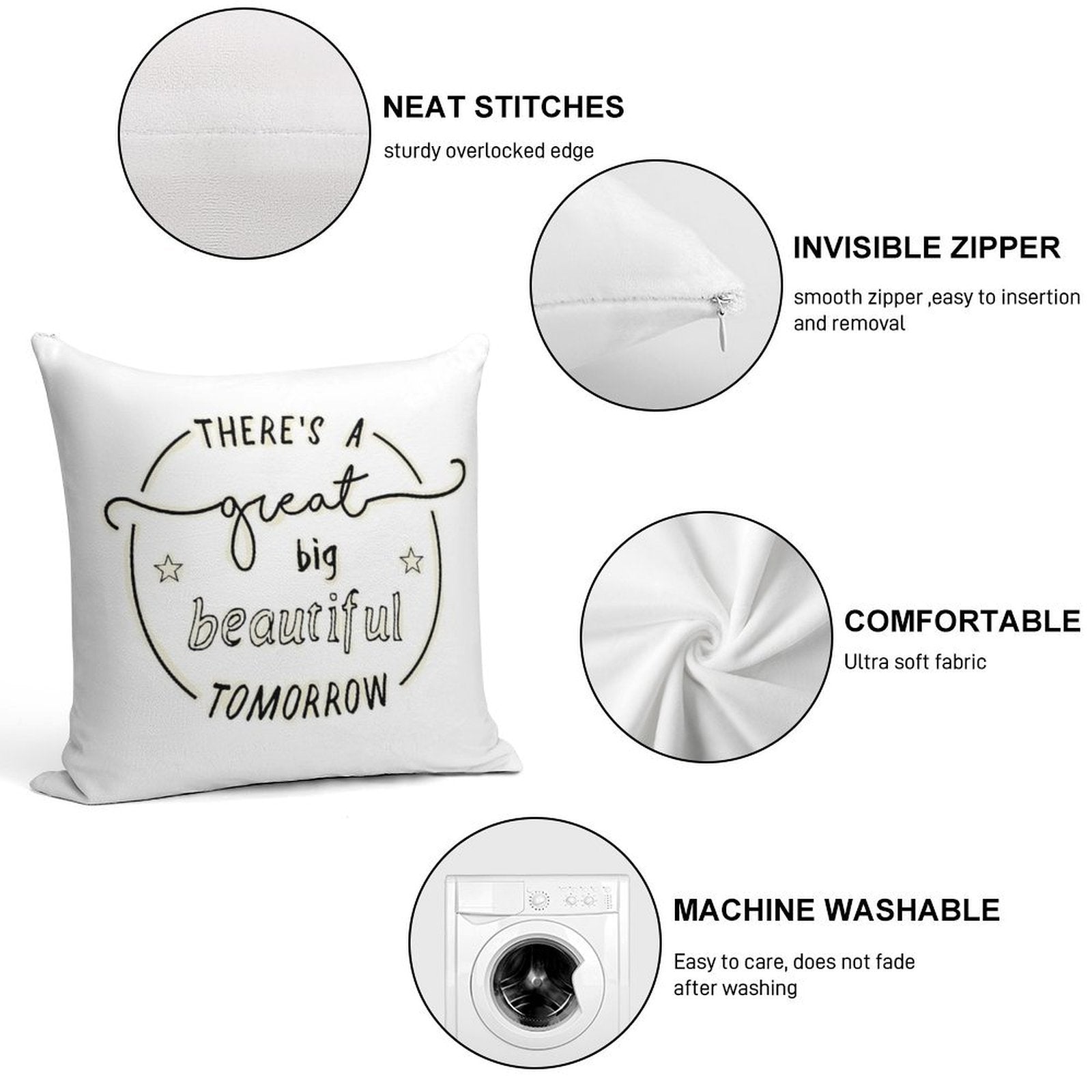 There's A Great Big Beautiful Tomorrow Soft Home Decor Throw Pillow