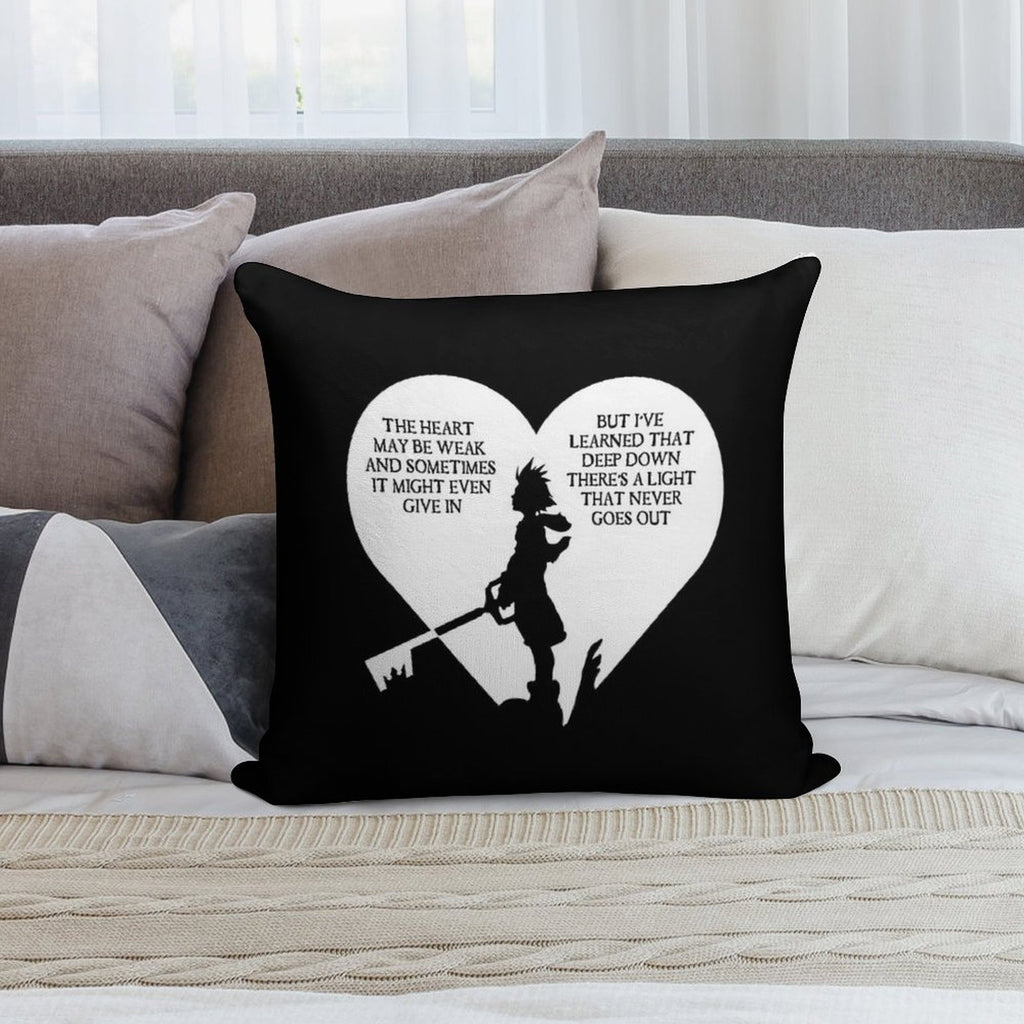 Kingdom Hearts Sora Quote Soft Multiple Sizes Throw Pillow