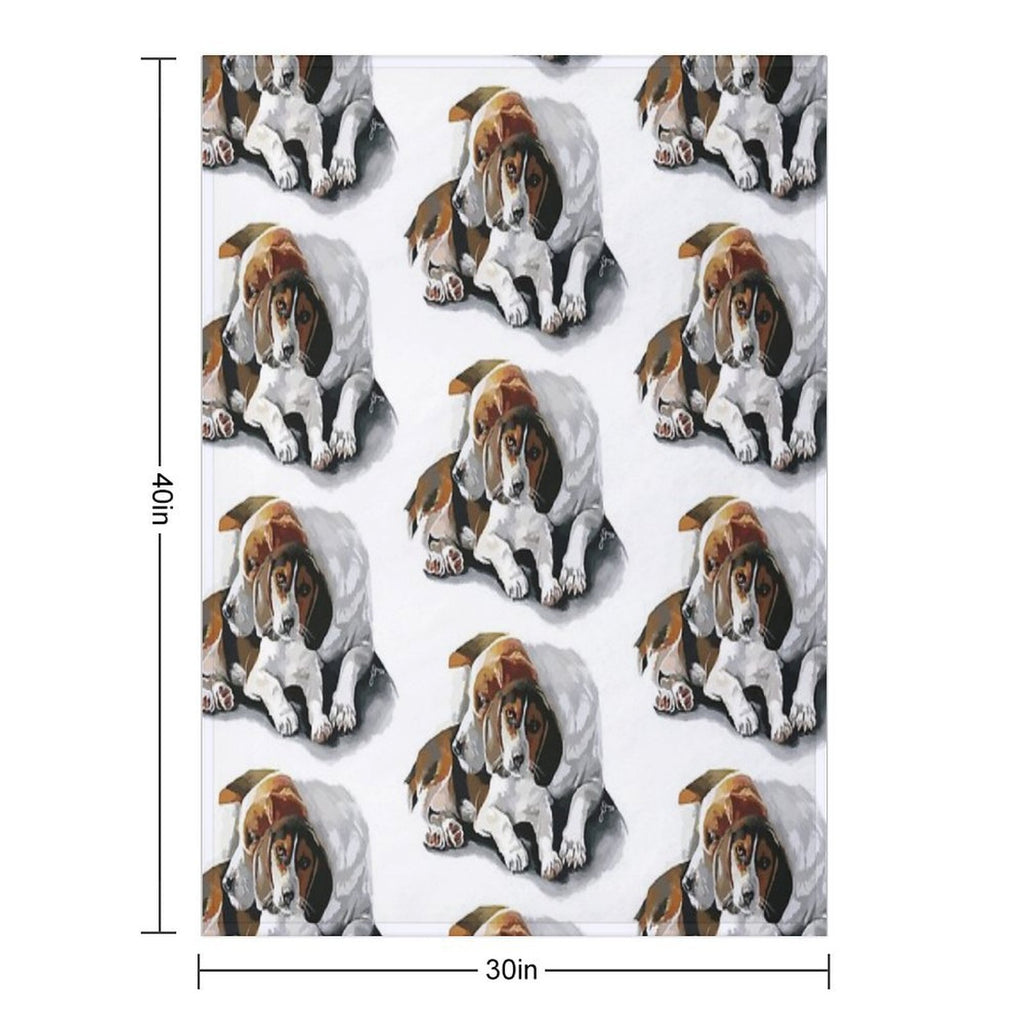 Beagles - Digital Quick-dry Throw Blanket
