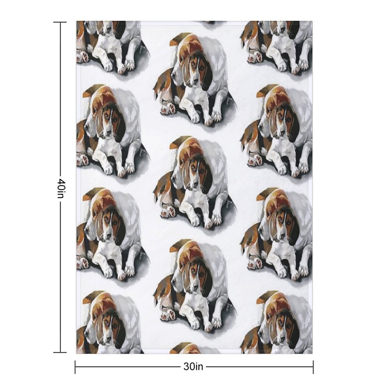 Beagles - Digital Quick-dry Throw Blanket