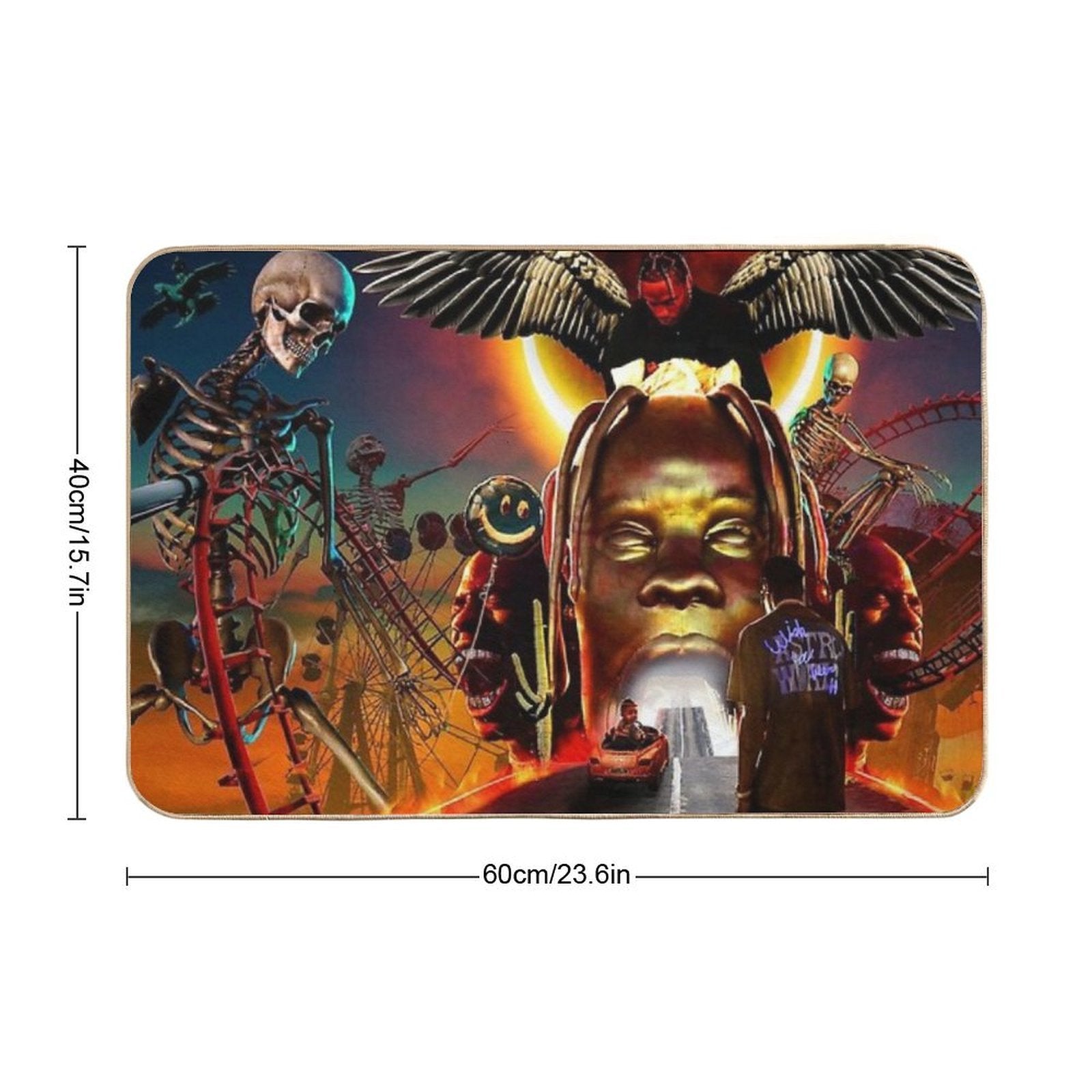 Astroworld Art  Stain-Proof Bath Mat