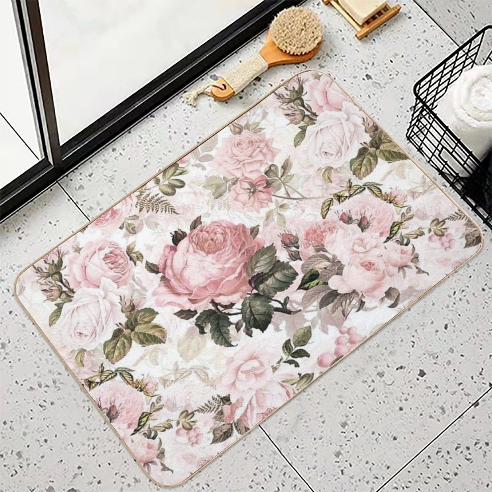 Roses  Odorless Bath Mat