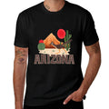 Arizona Roadrunner Retro Boho Desert Cactus  High-quality Stitching T-Shirt