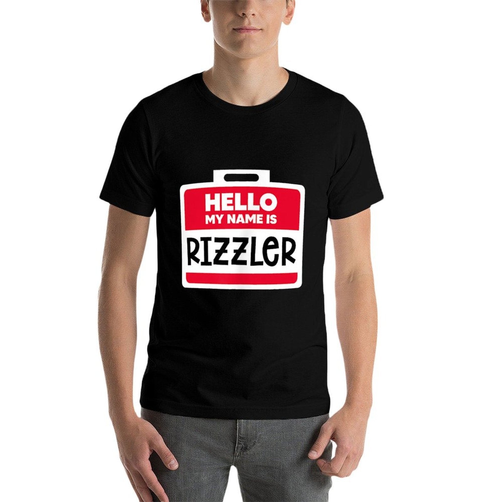 Hello My Name Is Rizzler Funny Rizz Meme  Trendy Pattern T-Shirt