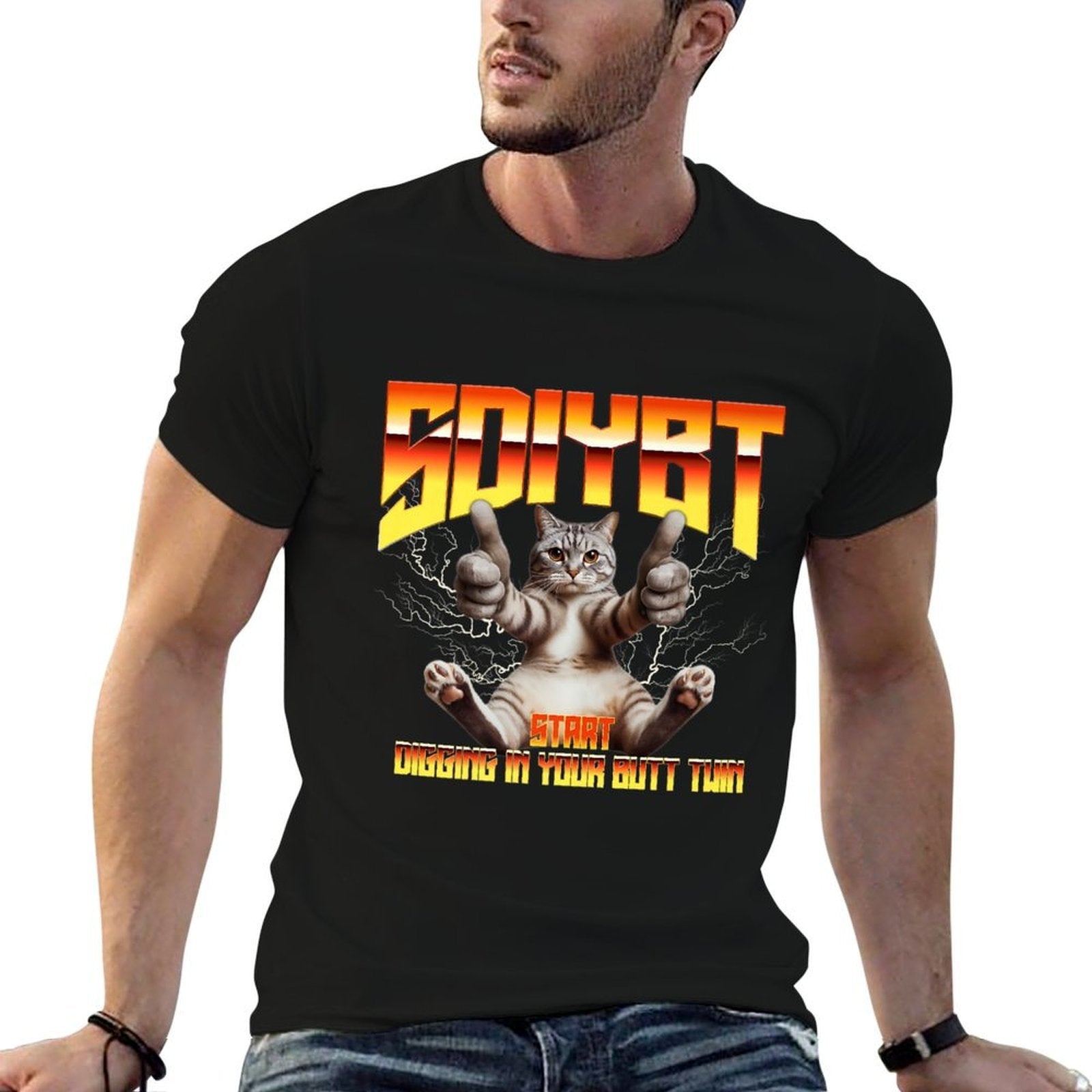 SDIYBT Start Digging in Your Butt Twin Meme Premium  Fade-proof Color T-Shirt