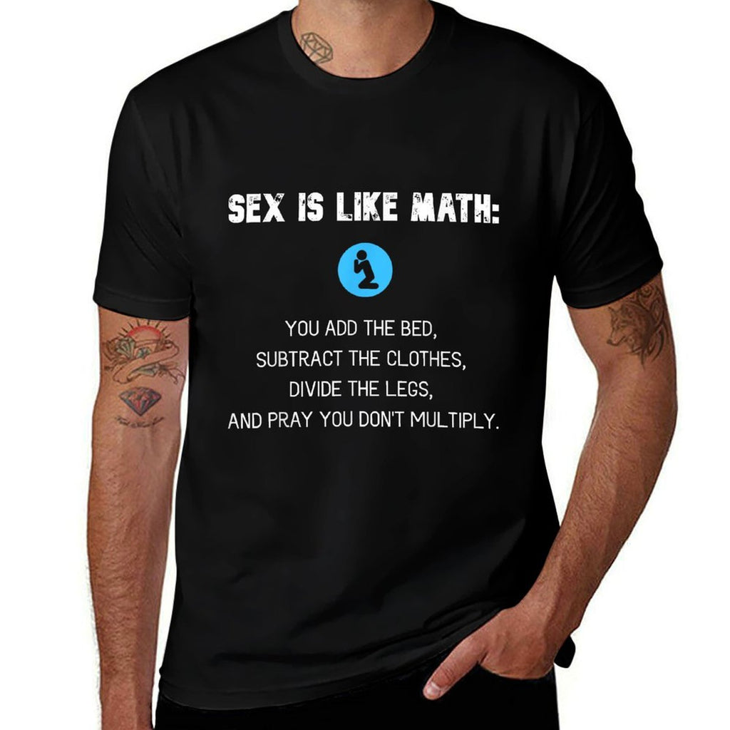Adult Humor SEX LIKE MATH Naughty SEXUALITY QUIZ Dirty Jokes  Durable T-Shirt