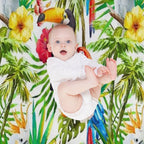 Tropical Parrot, Cockatoo And Toucan Rainforest Durable Throw Blanket