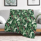 Dragon Fire Dark Green Velvety-soft Throw Blanket