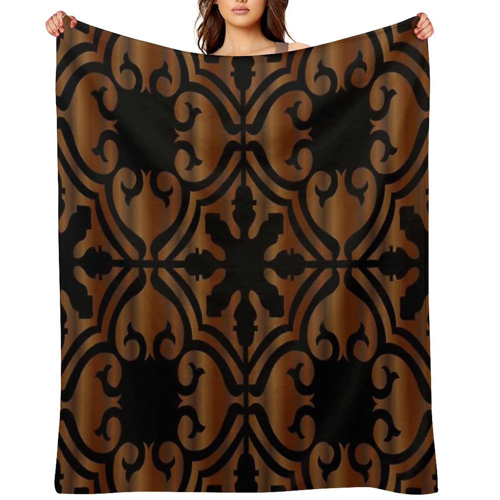 Decorative Abstract Vintage Design Machine-washable Throw Blanket