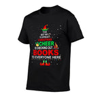Librarian Christmas Tshirt - Elf Cheer Christmas  Ribbed Collar T-Shirt