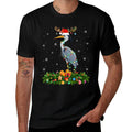 Heron Bird Christmas Lights Reindeer Santa Xmas Adult  Kids  Durable T-Shirt