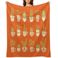 Teacup Succulents Versatility Throw Blanket