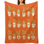 Teacup Succulents Versatility Throw Blanket