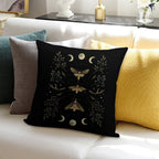 Death Head Moths Night Soft Multiple Sizes Throw Pillow