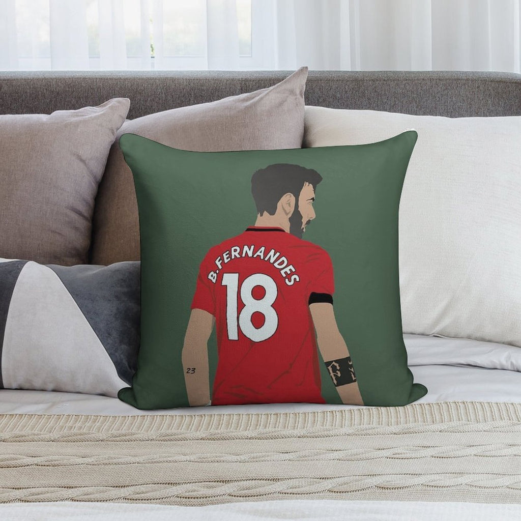 Bruno Fernandes MUFC Soft Ultra-Soft Texture Throw Pillow