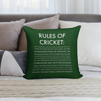 Rules of Cricket - Funny Soft Washable Throw Pillow