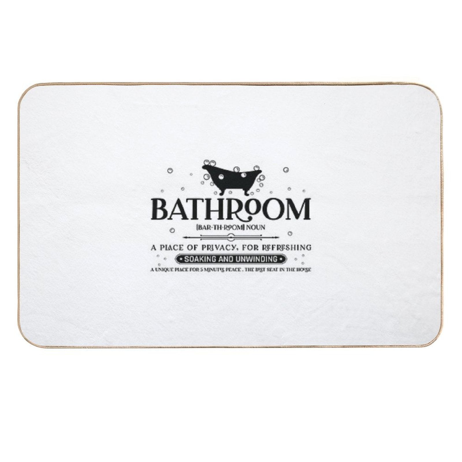 Funny Bathroom Description  Slip-Resistant Bath Mat