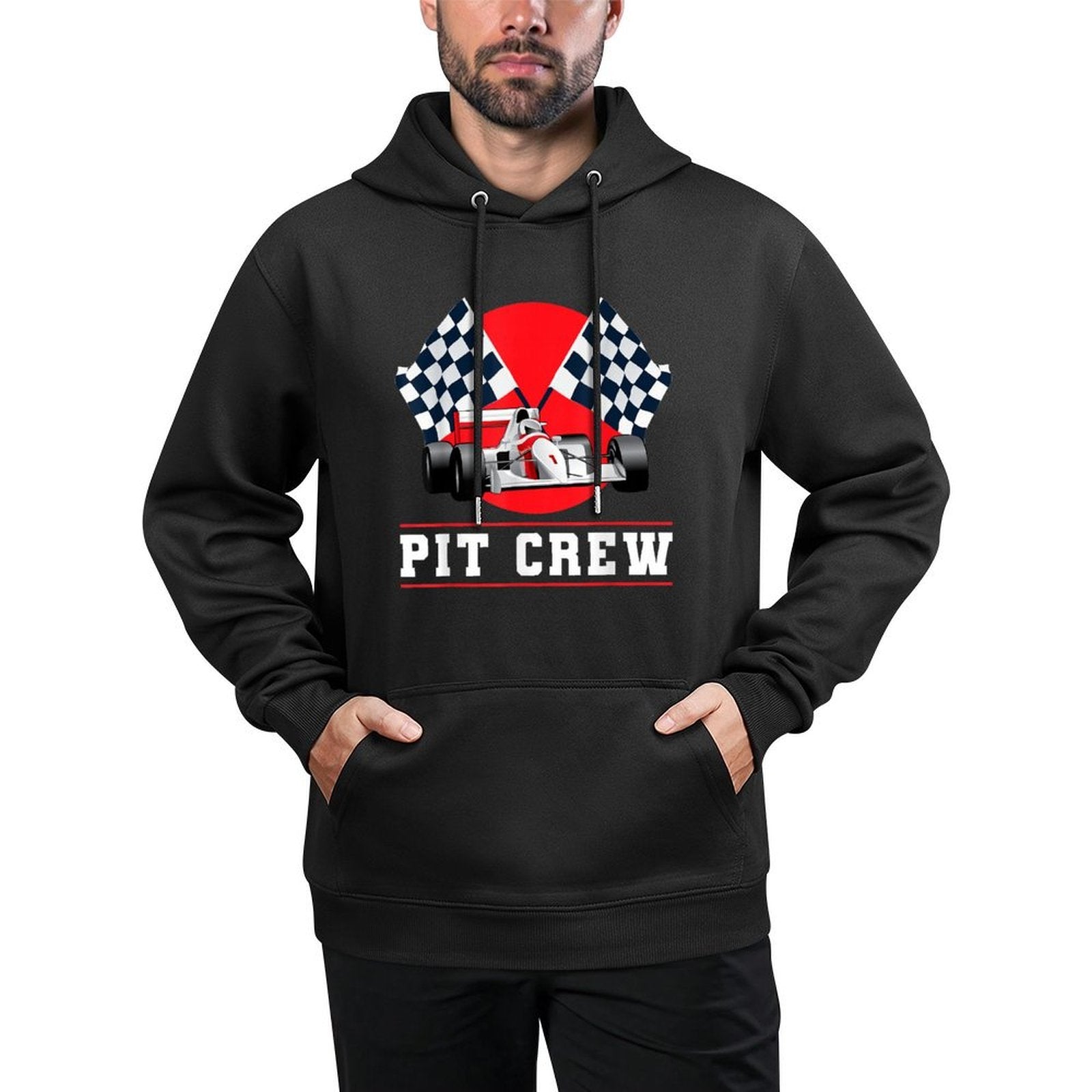 Halloween Pit Crew Costume Race Track All-Day Comfort Hoodie