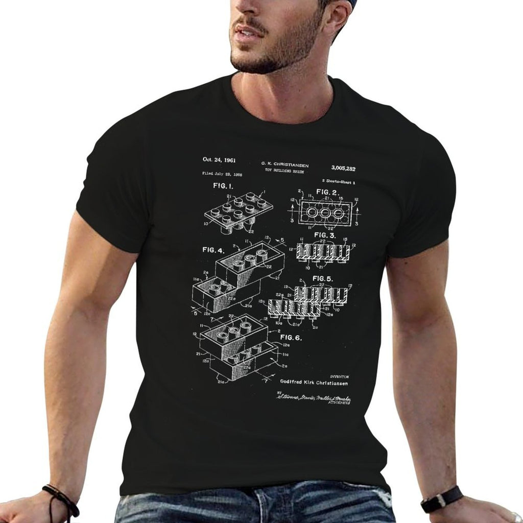 Toy Building Brick Patent T  Relaxed-fit T-Shirt