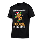 Funny Gingerbread Christmas Gender Reveal For Dad  Oversized Silhouette T-Shirt
