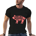 Funny Every Butt Deserves A Good Rub Gift Grill Master Men  Slim-fit Cut T-Shirt