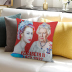 Elizabeth II Platinum Jubilee Soft Multiple Sizes Throw Pillow