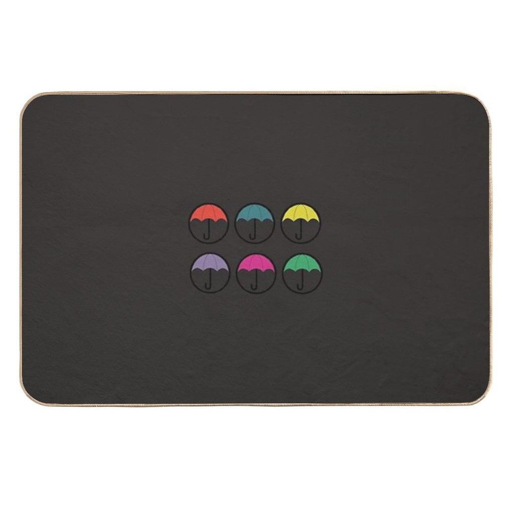 Umbrella Academy, 6 Umbrellas, Colors  Dirt-Trapping Bath Mat